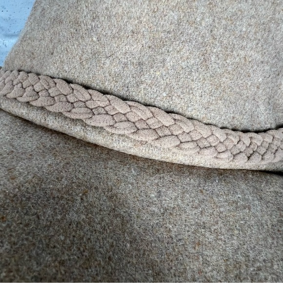 ASN Harper Wool Blend Adjustable Oatmeal tan Lined Boho Hat - Picture 5 of 7
